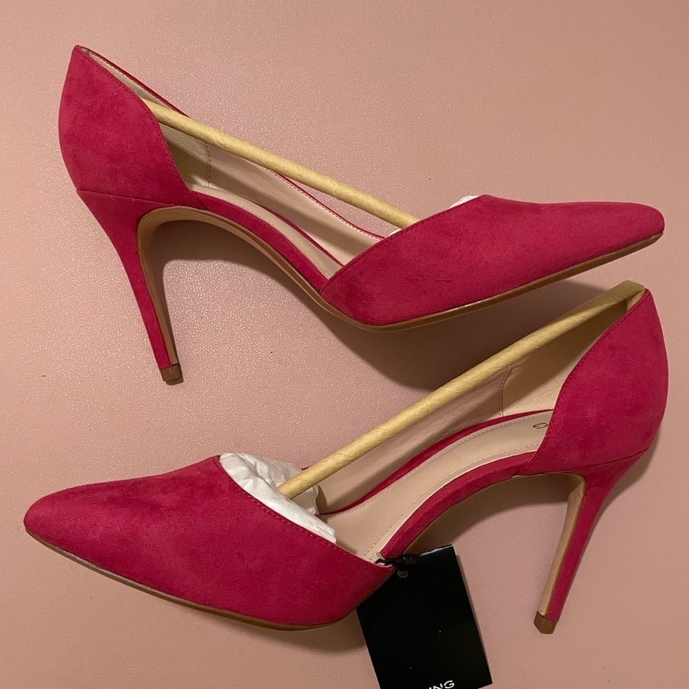 Mango Pointed Toe Heels PINK! NWT Size 38